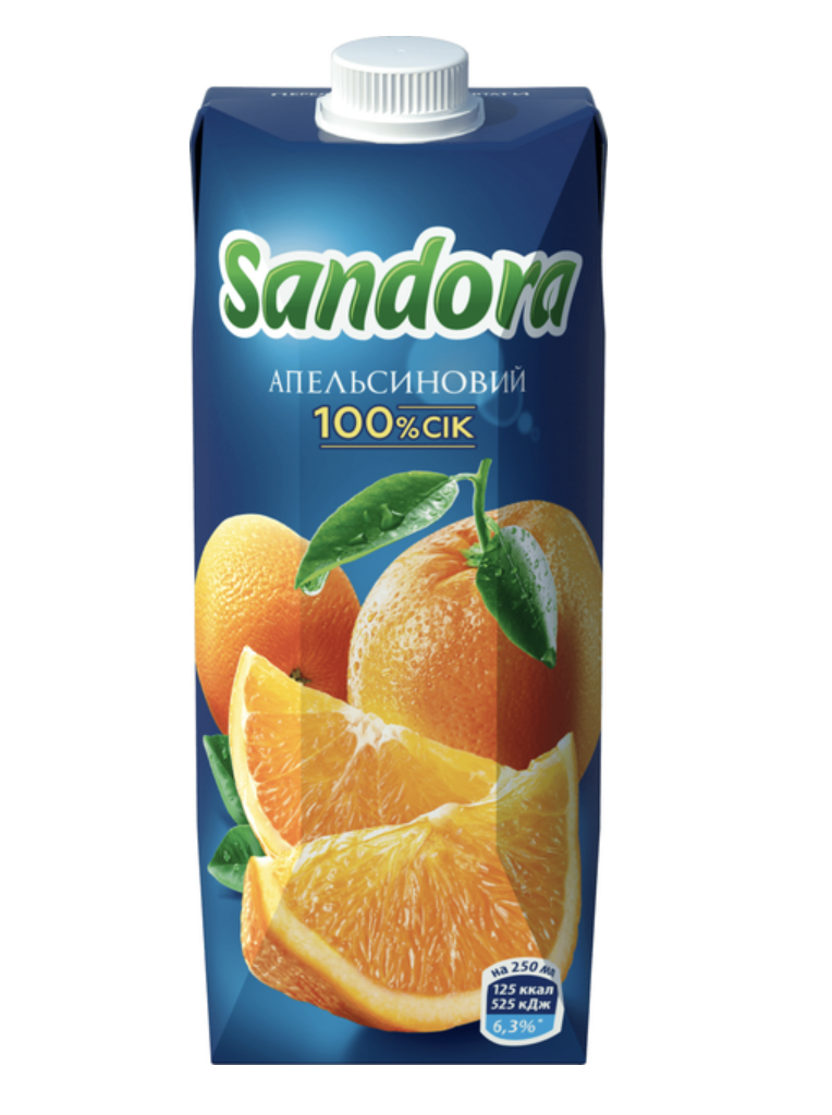 Сік Sandora Апельсин 0.5 л тетра-пак